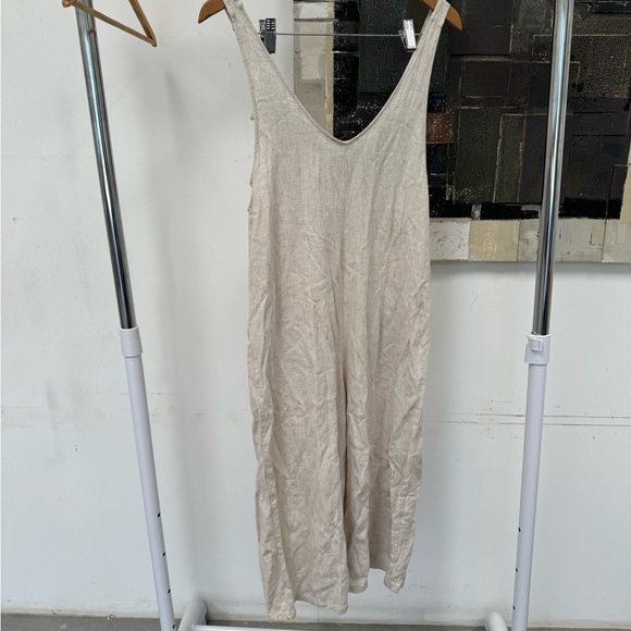 LAST CHANCE! Shinestar natural fabric jumpsuit overalls with pockets - Picture 4 of 5